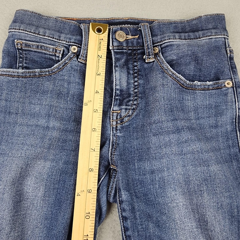 Lucky Brand Mid Rise Skinny Ava Ankle Jeans Womens 0/25 Blue Raw Hem Stretch - Picture 10 of 15